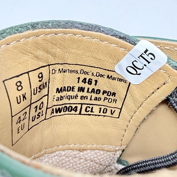 Dr. Martens 1461 Oxford Shoes Mens 9 Womens 10 Green Smooth Leather Preppy main image 15